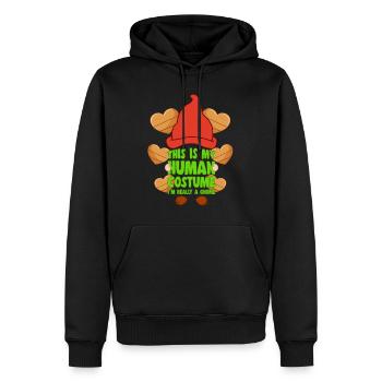 C’est mon costume humain Je suis un cadeau d’amoureux des gnomes - Sweat à capuche Premium bio Homme - noir - Devant - Nico (187cm)