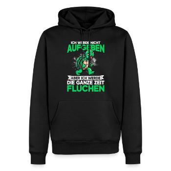 Ich Werde Nicht Aufgeben Schildkröte Läufer - Männer Premium Bio Hoodie - Schwarz - Vorne - Nico (187cm)