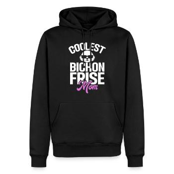 Cadeaux Bichon Frisé - Sweat à capuche Premium bio Homme - noir - Devant - Nico (187cm)