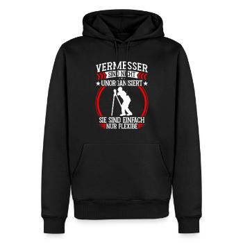 Vermessungstechniker ist flexibel Landvermesser - Männer Premium Bio Hoodie - Schwarz - Vorne - Nico (187cm)