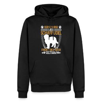 Sheep Poodle Finds You Strange Herding Dog - Men’s Premium Organic Hoodie - black - Front - Nico (187cm)
