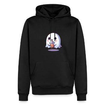 Ghost Bubble Te - Men’s Premium Organic Hoodie - black - Front - Nico (187cm)