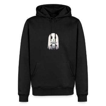 Ghost Bubble Te - Männer Premium Bio Hoodie - Schwarz - Vorne - Nico (187cm)