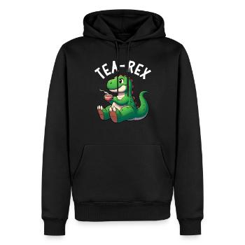 Tee Rex Dinosaurier Liebhaber T-Rex Tea Tasse - Männer Premium Bio Hoodie - Schwarz - Vorne - Nico (187cm)