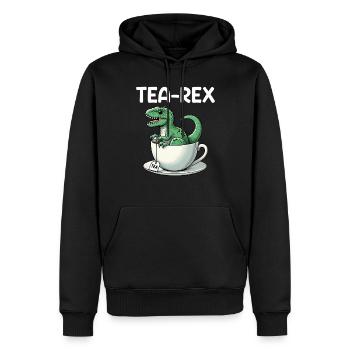 Tee Rex Dinosaurier Liebhaber T-Rex Tea Tasse - Männer Premium Bio Hoodie - Schwarz - Vorne - Nico (187cm)