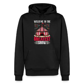 Personnel de cirque Carnaval costumé Événement de cirque - Sweat à capuche Premium bio Homme - noir - Devant - Nico (187cm)