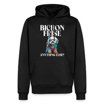 Cadeaux Bichon Frisé - Sweat à capuche Premium bio Homme - noir - Devant - Nico (187cm)