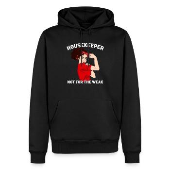 Housekeeping cleaning lover, housekeeper - Männer Premium Bio Hoodie - Schwarz - Vorne - Nico (187cm)