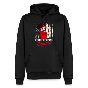 Housekeeping cleaning lover, housekeeper - Männer Premium Bio Hoodie - Schwarz - Vorne - Nico (187cm)