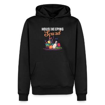 Housekeeping cleaning lover, housekeeper - Männer Premium Bio Hoodie - Schwarz - Vorne - Nico (187cm)