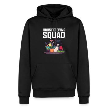 Housekeeping cleaning lover, housekeeper - Männer Premium Bio Hoodie - Schwarz - Vorne - Nico (187cm)