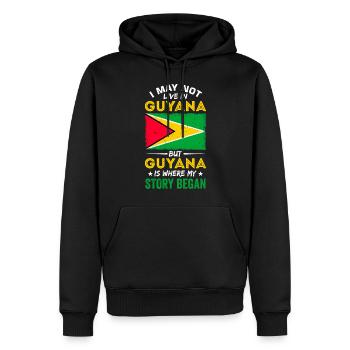 Stolzer Guyanese - Männer Premium Bio Hoodie - Schwarz - Vorne - Nico (187cm)