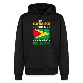 Stolzer Guyanese - Männer Premium Bio Hoodie - Schwarz - Vorne - Nico (187cm)