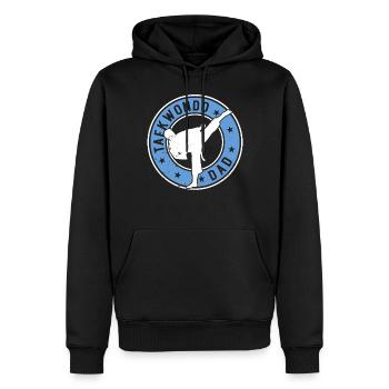 Taekwondo Papa Taekwondo Combattant Taekwondo Papa - Sweat à capuche Premium bio Homme - noir - Devant - Nico (187cm)