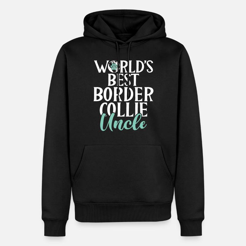 Cadeaux Border Collie - Sweat à capuche Premium bio Homme - noir