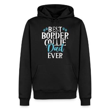 Border Collie Gifts - Männer Premium Bio Hoodie - Schwarz - Vorne - Nico (187cm)