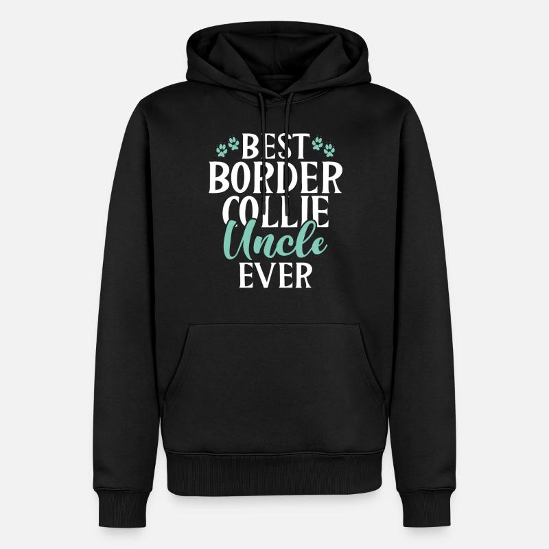 Cadeaux Border Collie - Sweat à capuche Premium bio Homme - noir