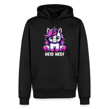 Heid Ned - Sweat à capuche Premium bio Homme - noir - Devant - Nico (187cm)
