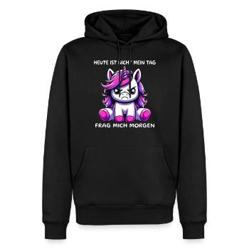 Heute Ist Nicht Mein Tag Frag Mich Morgen - Männer Premium Bio Hoodie - Schwarz - Vorne - Nico (187cm)