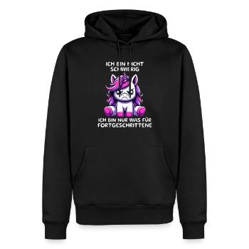 Ich Bin Nicht Schwierig Nur Für Fortgeschrittene - Männer Premium Bio Hoodie - Schwarz - Vorne - Nico (187cm)