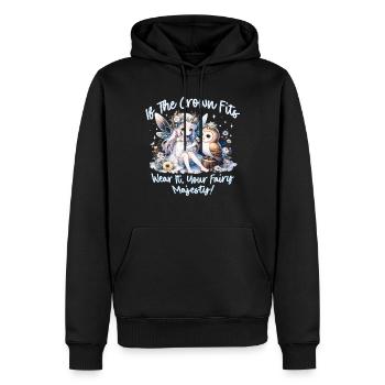 Fée Fairycore - Sweat à capuche Premium bio Homme - noir - Devant - Nico (187cm)