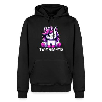 Team Grantig - Männer Premium Bio Hoodie - Schwarz - Vorne - Nico (187cm)