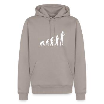 Basketball Tshirt B-Ball Dunking Rebound Spieler - Männer Premium Bio Hoodie - Taupe - Vorne - Nico (187cm)