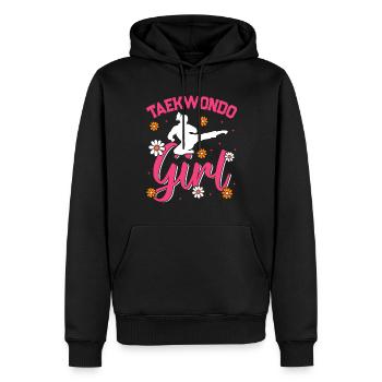 Taekwondo Fille Taekwondo Arts Martiaux - Sweat à capuche Premium bio Homme - noir - Devant - Nico (187cm)