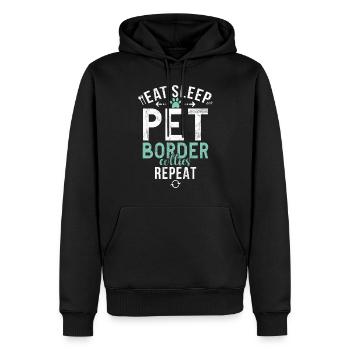 Cadeaux Border Collie - Sweat à capuche Premium bio Homme - noir - Devant - Nico (187cm)