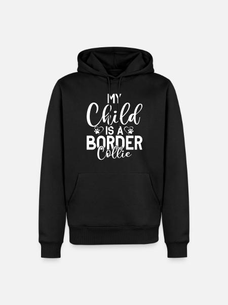 Cadeaux Border Collie - Sweat à capuche Premium bio Homme - noir