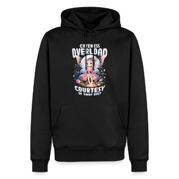 Fée Fairycore - Sweat à capuche Premium bio Homme - noir - Devant - Nico (187cm)