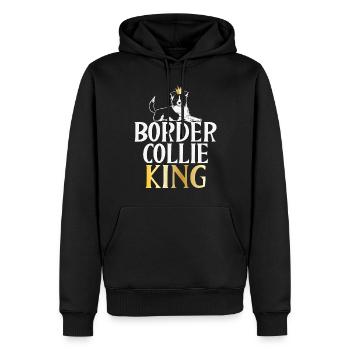 Cadeaux Border Collie - Sweat à capuche Premium bio Homme - noir - Devant - Nico (187cm)