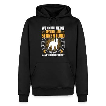 Le chien de montagne n’aime pas le chien de montagne d’Appenzeller - Sweat à capuche Premium bio Homme - noir - Devant - Nico (187cm)