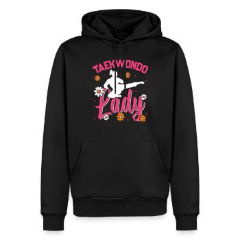 Taekwondo Lady Taekwondo Arts Martiaux - Sweat à capuche Premium bio Homme - noir - Devant - Nico (187cm)