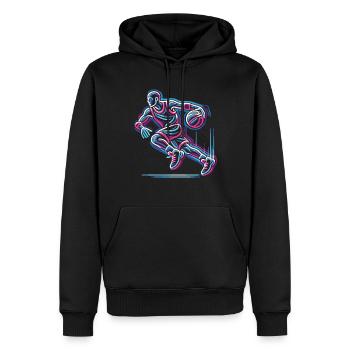 Basketball, Basketballer, Basketballspieler - Männer Premium Bio Hoodie - Schwarz - Vorne - Nico (187cm)