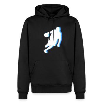 T-shirt de basket-ball B-ball Dunking Rebound Player - Sweat à capuche Premium bio Homme - noir - Devant - Nico (187cm)