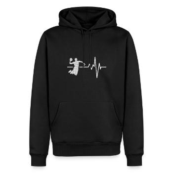 Basketball Tshirt B-Ball Dunking Rebound Player - Men’s Premium Organic Hoodie - black - Front - Nico (187cm)