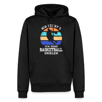 Basketball Tshirt B-Ball Dunking Rebound Spieler - Männer Premium Bio Hoodie - Schwarz - Vorne - Nico (187cm)