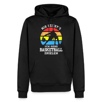 Basketball Tshirt B-Ball Dunking Rebound Spieler - Männer Premium Bio Hoodie - Schwarz - Vorne - Nico (187cm)