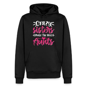 Sisters Best Aunts Baby Pregnancy Announcement - Männer Premium Bio Hoodie - Schwarz - Vorne - Nico (187cm)