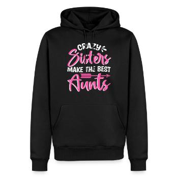 Sisters Best Aunts Baby Pregnancy Announcement - Männer Premium Bio Hoodie - Schwarz - Vorne - Nico (187cm)
