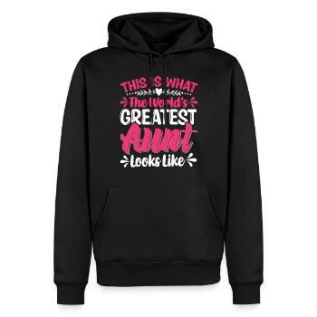 World Best Great Aunt Matching Gifts Toddlers Boys - Männer Premium Bio Hoodie - Schwarz - Vorne - Nico (187cm)
