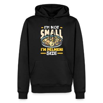 Pelmeni russes, quenelles russes - Sweat à capuche Premium bio Homme - noir - Devant - Nico (187cm)