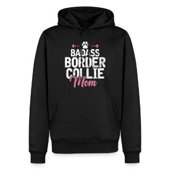 Border Collie Gifts - Männer Premium Bio Hoodie - Schwarz - Vorne - Nico (187cm)