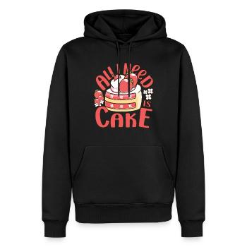 Cake Baker all I Need Is Cake Gift - Men’s Premium Organic Hoodie - black - Front - Nico (187cm)