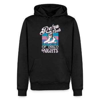 Roller Skating Skate Retro Feels Disco Nights Gift - Men’s Premium Organic Hoodie - black - Front - Nico (187cm)