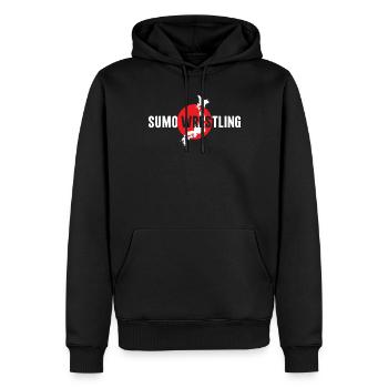 Sumo Lutte Sumo Lutteur Sumo Arts Martiaux - Sweat à capuche Premium bio Homme - noir - Devant - Nico (187cm)