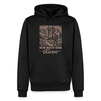 Berge Natur Bergsteigen Alpen Klettern Wandern - Männer Premium Bio Hoodie - Schwarz - Vorne - Nico (187cm)