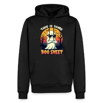 Halloween Party, Geist, This Is Some Boo Sheet - Männer Premium Bio Hoodie - Schwarz - Vorne - Nico (187cm)