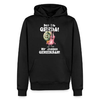 Lustige Tshirt Humor Faul Fun Sport Laufen Arbeit - Männer Premium Bio Hoodie - Schwarz - Vorne - Nico (187cm)